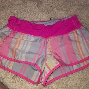 lululemon striped speed short